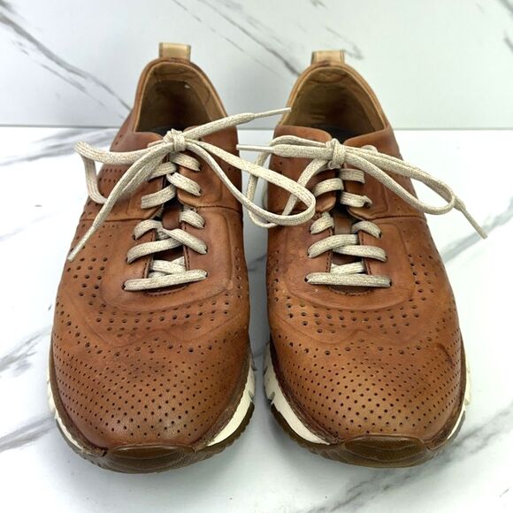 Cole Haan ZEROGRAND US 9 M Brown Leather Wingtip Brogue Oxford Comfort C23711 main image 5